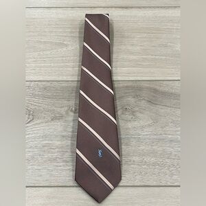 Vintage YSL YVES SAINT LAURENT Neckwear Tie Brown